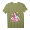 Damen Death Metal Einhorn Gitarre T-Shirt mit V-Ausschnitt – Gothic Rock Outfit, Geschenk für Metalheads & Heavy Metal Fans