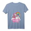 Damen Death Metal Einhorn Gitarre T-Shirt mit V-Ausschnitt – Gothic Rock Outfit, Geschenk für Metalheads & Heavy Metal Fans