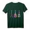 Gitarreninstrument Silhouette Gitarren T-Shirt – Buntes Aquarell-Design für Musikliebhaber, Gitarrenlehrer & Gitarristen zum Geburtstag oder Weihnachten