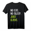 No Eat Sleep Repeat Just Djent Djent Gitarre T-Shirt – Lustiges Geburtstags- & Vatertagsgeschenk für Musikliebhaber & Familienmitglieder