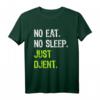 No Eat Sleep Repeat Just Djent Djent Gitarre T-Shirt – Lustiges Geburtstags- & Vatertagsgeschenk für Musikliebhaber & Familienmitglieder