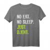 No Eat Sleep Repeat Just Djent Djent Gitarre T-Shirt – Lustiges Geburtstags- & Vatertagsgeschenk für Musikliebhaber & Familienmitglieder