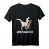 Ukelele Dinosaurier Uke Dino Gitarre Gitarrist T-Shirt – Perfektes Geschenk für Musiker, Gitarristen & Ukelele-Spieler zu Geburtstagen, Weihnachten & Hawaii-Reisen