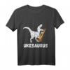 Ukelele Dinosaurier Uke Dino Gitarre Gitarrist T-Shirt – Perfektes Geschenk für Musiker, Gitarristen & Ukelele-Spieler zu Geburtstagen, Weihnachten & Hawaii-Reisen