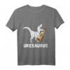 Ukelele Dinosaurier Uke Dino Gitarre Gitarrist T-Shirt – Perfektes Geschenk für Musiker, Gitarristen & Ukelele-Spieler zu Geburtstagen, Weihnachten & Hawaii-Reisen