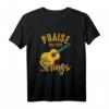 Religiöser Gitarrist Bibelvers T-Shirt mit Lob und Streichern – Perfektes Geschenk für Familien, Weihnachten, Geburtstag, Vatertag & Muttertag