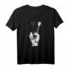 Gitarre Peace Finger Sign Rock Gitarrist Bassist Hippie T-Shirt – Retro-Musiker-Shirt für Festivals, Konzerte und Musikliebhaber