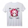 Kitsune Maske Glitch Anime T-Shirt im Japan Vaporwave Stil - Retro Otaku Streetwear für Anime Fans, E-Girls & E-Boys