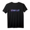 Stay Lit Aesthetic Vaporwave Emo Punk Pastel Goth T-Shirt – Retro-Glitch Design für Teenager, Sad Boys & Girls, Soft Grunge & Nu Gothic Fans