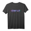 Stay Lit Aesthetic Vaporwave Emo Punk Pastel Goth T-Shirt – Retro-Glitch Design für Teenager, Sad Boys & Girls, Soft Grunge & Nu Gothic Fans