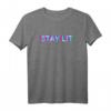 Stay Lit Aesthetic Vaporwave Emo Punk Pastel Goth T-Shirt – Retro-Glitch Design für Teenager, Sad Boys & Girls, Soft Grunge & Nu Gothic Fans