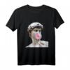 David Michelangelo mit Kaugummi Street Art T-Shirt – Originelles Geschenk für Frauen, Männer & Kinder zu Geburtstag, Hochzeit & Jahrestag