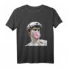 David Michelangelo mit Kaugummi Street Art T-Shirt – Originelles Geschenk für Frauen, Männer & Kinder zu Geburtstag, Hochzeit & Jahrestag
