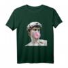 David Michelangelo mit Kaugummi Street Art T-Shirt – Originelles Geschenk für Frauen, Männer & Kinder zu Geburtstag, Hochzeit & Jahrestag