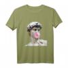 David Michelangelo mit Kaugummi Street Art T-Shirt – Originelles Geschenk für Frauen, Männer & Kinder zu Geburtstag, Hochzeit & Jahrestag