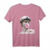David Michelangelo mit Kaugummi Street Art T-Shirt – Originelles Geschenk für Frauen, Männer & Kinder zu Geburtstag, Hochzeit & Jahrestag