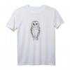 Schönes Eulen T-Shirt Weiß mit Schleiereule - Street Art Style für Damen und Herren, perfekt als Geschenk für Anlässe, Party oder Junggesellenabschied