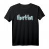 Hertha Vorname Motiv Graffiti Design T-Shirt - Personalisierter Fußball Fanartikel in Blau