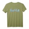 Hertha Vorname Motiv Graffiti Design T-Shirt - Personalisierter Fußball Fanartikel in Blau
