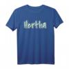 Hertha Vorname Motiv Graffiti Design T-Shirt - Personalisierter Fußball Fanartikel in Blau