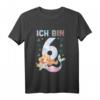 Kinder 6. Geburtstag Meerjungfrau Nixe Mädchen T-Shirt – Süßes Meerjungfrau Design für Geburtstagsfeiern & Geschenke