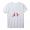 Damen Vespa tricolor T-Shirt mit V-Ausschnitt – Italienisches Retro-Design für Strand & Stadt, Perfekt für Reisen nach Sorrento, Rom, Mailand & Positano