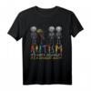 Autismus-Bewusstsein T-Shirt mit Skelett-Tupfen - Ermutigung und Unterstützung für Autismus Kämpfer, Familien und Lehrer