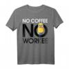 HapKitten Minions T-Shirt - No Coffee No Workee Humorvolles Graphic Shirt für Minions Fans