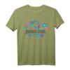Jurassic Park Tropical Floral Logo T-Shirt - Offiziell Lizenzierte Jurassic Park Kleidung für Dinosaurier- und Filmfans