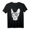 Black Metal Sphynx-Katze I Goth und Death Metal T-Shirt – Perfektes Geschenk für Katzen- und Metal-Fans