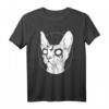 Black Metal Sphynx-Katze I Goth und Death Metal T-Shirt – Perfektes Geschenk für Katzen- und Metal-Fans