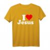 I Heart Love Jesus Christ T-Shirt – Klassisches Christentum T-Shirt mit religiösem Motiv, doppelt genähter Saum