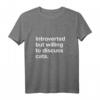 HapKitten Introverts T-Shirt – Lustiges Shirt für introvertierte Katzenliebhaber, perfekt als Geschenk zum Geburtstag oder Muttertag