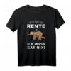 Rente Ruhestand Rentner Geschenk Faultier T-Shirt – Lustiges Abschiedsgeschenk für Kollegen und Rentner