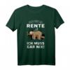 Rente Ruhestand Rentner Geschenk Faultier T-Shirt – Lustiges Abschiedsgeschenk für Kollegen und Rentner