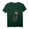 Damen Schwarze Katze Weihnachten Led Lichter T-Shirt - Lustiges Geschenk für Katzenmamas und Tierliebhaberinnen zu Heiligabend & Weihnachten