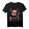 Lustiges Weihnachts-T-Shirt mit Rentier Rudolf und Glühwein - Perfektes Geschenk für Weihnachtsliebhaber & Nikolausfans