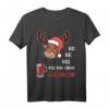 Lustiges Weihnachts-T-Shirt mit Rentier Rudolf und Glühwein - Perfektes Geschenk für Weihnachtsliebhaber & Nikolausfans