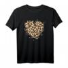 Herz im Leopardenmuster T-Shirt für Frauen – Modisches Tiermuster Shirt für Damen und Mädchen