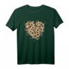 Herz im Leopardenmuster T-Shirt für Frauen – Modisches Tiermuster Shirt für Damen und Mädchen