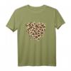 Herz im Leopardenmuster T-Shirt für Frauen – Modisches Tiermuster Shirt für Damen und Mädchen