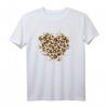 Herz im Leopardenmuster T-Shirt für Frauen – Modisches Tiermuster Shirt für Damen und Mädchen