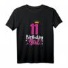 11. Geburtstag Mädchen T-Shirt mit Krone und Spruch - Süßes Geschenk für Geburtstagsparty, Tochter, Schwester & Nichte