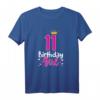 11. Geburtstag Mädchen T-Shirt mit Krone und Spruch - Süßes Geschenk für Geburtstagsparty, Tochter, Schwester & Nichte