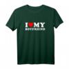 I Red Heart My Boyfriend GF - Romantisches Liebes T-Shirt für Partner zum Valentinstag, Geburtstag & Jubiläum