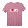 I Red Heart My Boyfriend GF - Romantisches Liebes T-Shirt für Partner zum Valentinstag, Geburtstag & Jubiläum