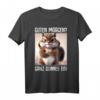 Guten Morgen? Ganz dünnes Eis! Lustiges Kaffee Spruch T-Shirt für Morgenmuffel, Schichtarbeiter & Katzenfans