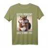 Guten Morgen? Ganz dünnes Eis! Lustiges Kaffee Spruch T-Shirt für Morgenmuffel, Schichtarbeiter & Katzenfans