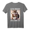 Guten Morgen? Ganz dünnes Eis! Lustiges Kaffee Spruch T-Shirt für Morgenmuffel, Schichtarbeiter & Katzenfans