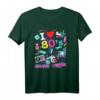 I love 80's Retro Vaporwave Synthwave T-Shirt - Buntes Oldschool Outfit für Motto- und Kostümpartys, Geschenk für 80er Jahre Fans